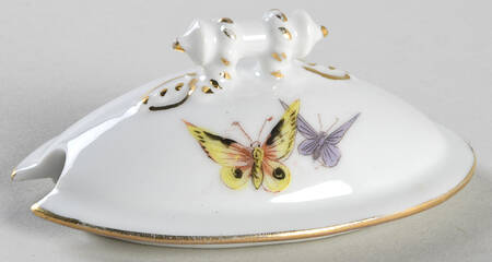 Meadow Visitors (Smooth, No Bird, Gold Trim) Lid for Gravy Boat