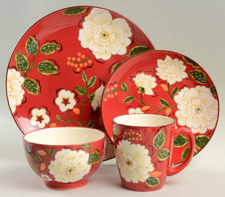 White Blossom 4 Piece Place Setting
