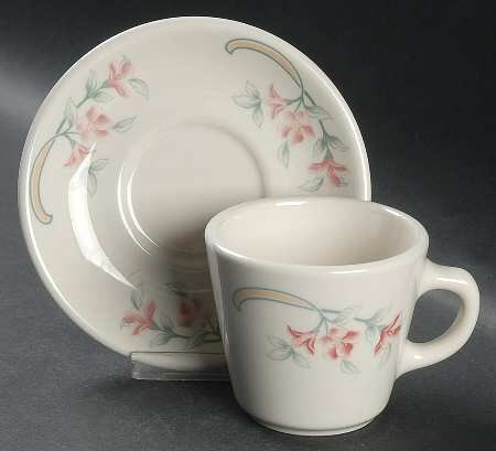 Pink Sage (Restaurant) Flat Cup & Saucer Set