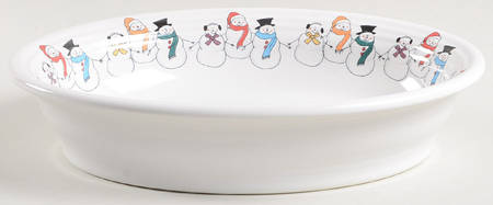 Fiesta Snowmen 10" Oval Vegetable Bowl