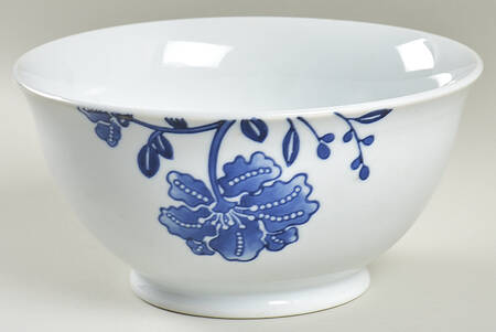 Blue and White 8" Round Serving Bowl
