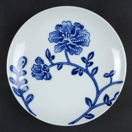 Blue and White Bread & Butter Plate