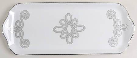 Brandebourg Platinum 15" Oblong Cake Plate