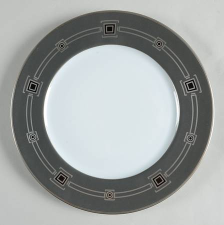 Cabochon Platinum Accent Salad/Dessert Plate