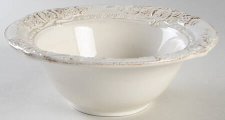 Antique Baroque Beige 8" Round Serving Bowl