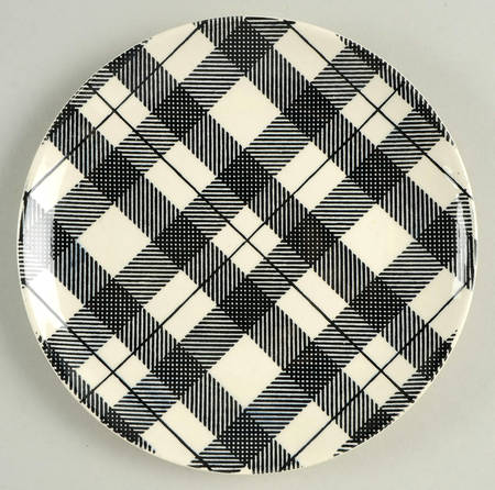 Highland Plaid Black Salad Plate