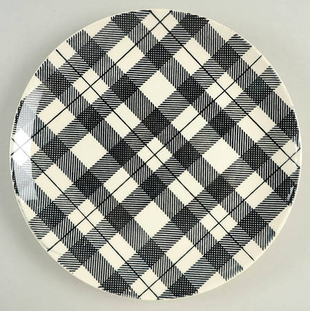 Highland Plaid Black Luncheon Plate