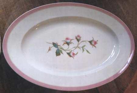 Moss Rose 11" Oval Serving Platter