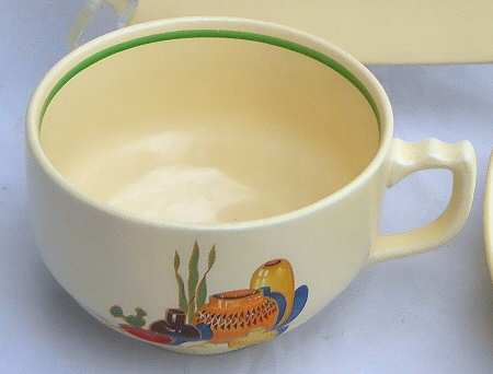 Mexicana (Century, Green Band) Footed Cup