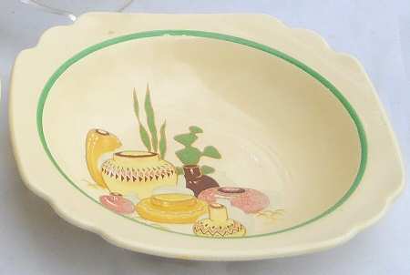 Mexicana (Century, Green Band) Rim Fruit/Dessert (Sauce) Bowl