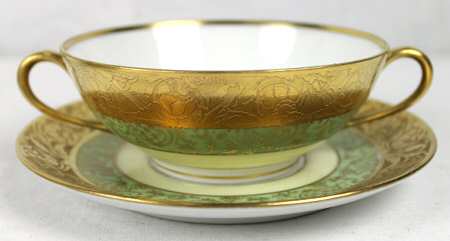 HUT2146 Flat Cream Soup Bowl & Saucer Set