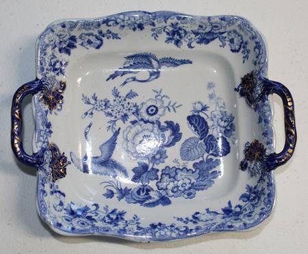 Exotic Birds Handled Cake Plate