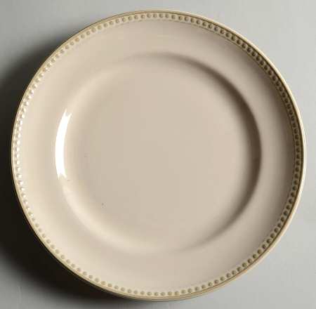 Beaded Cream Salad Plate
