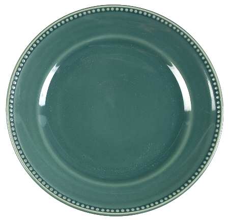 Beaded Teal Salad Plate