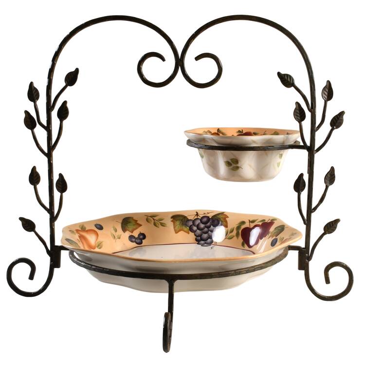 Sonoma Villa Chip & Dip W/Metal Stand