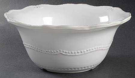 Capri White 9" Round Serving Bowl