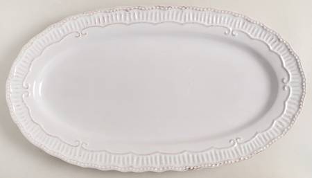 Capri White 16" Oval Serving Platter