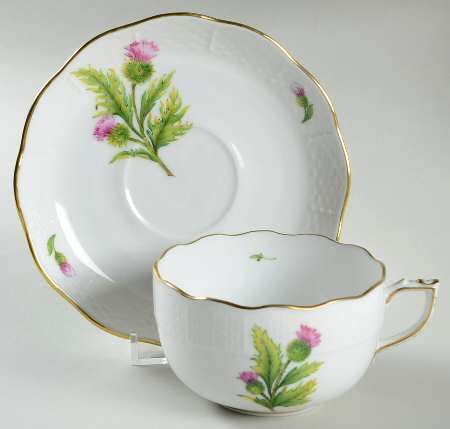 Char (Char) Flat Cup & Saucer Set