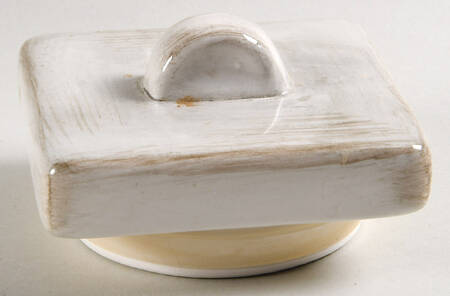 Beaded Antique White Lid for Medium Canister