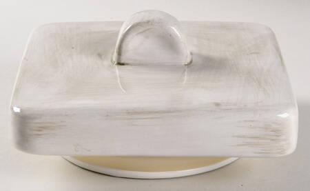 Beaded Antique White Lid for Large Canister