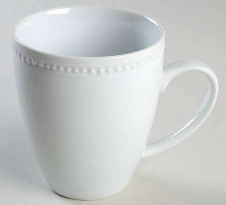 Simply White Beaded Rim Mug