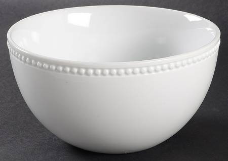 Simply White Beaded Rim Soup/Cereal Bowl