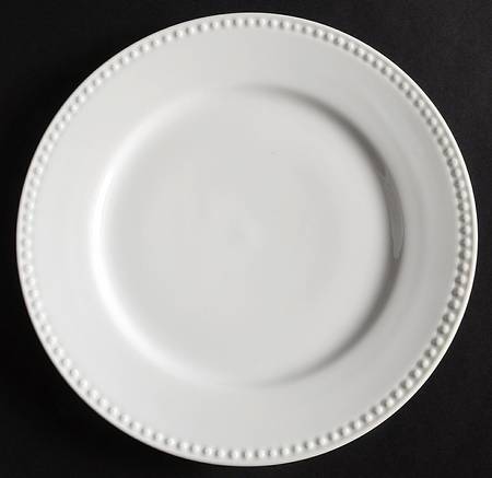 Simply White Beaded Rim Salad Plate