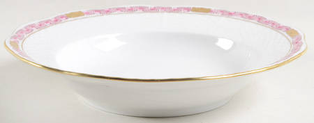 Chinese Bouquet Garland Raspberry Rim Soup Bowl