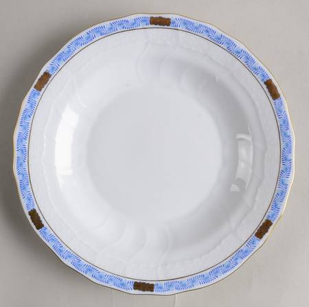 Chinese Bouquet Garland Blue Dessert/Pie Plate