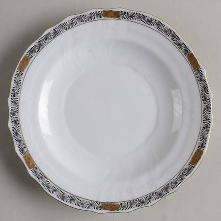 Chinese Bouquet Garland Black Salad Plate
