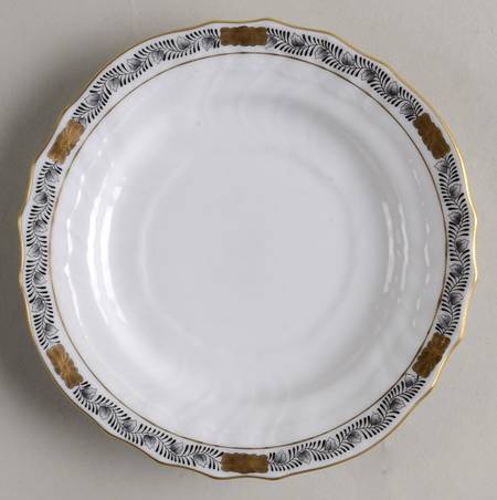 Chinese Bouquet Garland Black Bread & Butter Plate