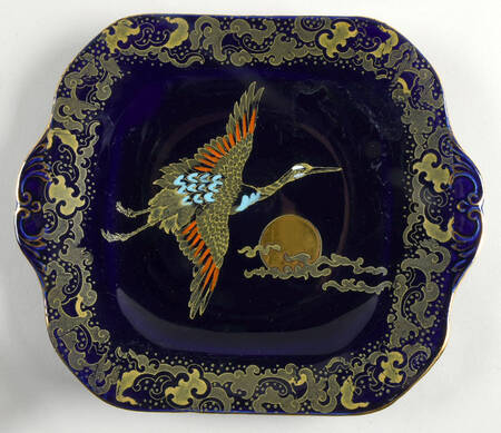 Golden Moon Handled Cake Plate