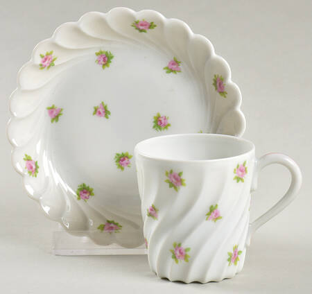 H4509 Flat Demitasse Cup & Saucer Set by Haviland