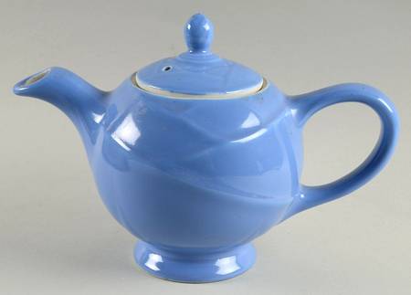 Blue Turquoise Moderne Teapot & Lid