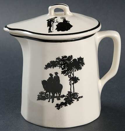 Colonial Lady (Smooth) Black Trim Creamer & Lid