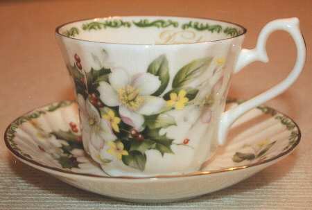 Flower of the Month Flat Cup & Saucer Set