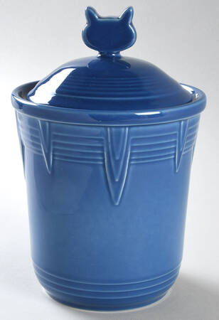 Fiesta Lapis Blue (Intro 2013) Cat Treats Canister & Lid