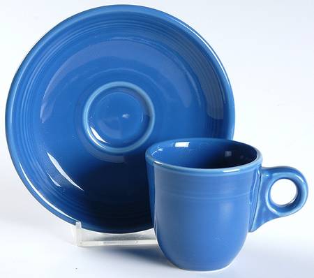 Fiesta Lapis Blue (Intro 2013) Flat Demitasse Cup & Saucer Set