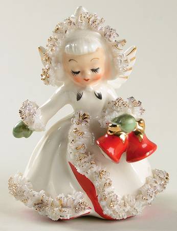Ermine Angels 4" Candlestick