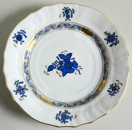 Chinese Bouquet Black and Blue Bread & Butter Plate