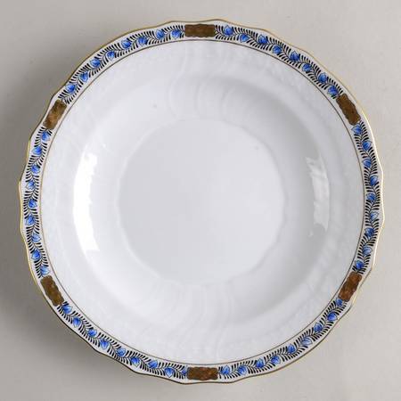Chinese Bouquet Garland Black and Blue Salad Plate