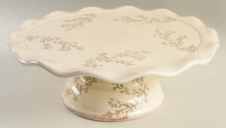 HMQ33 Brown 11" Diameter Pedestal Cake Stand
