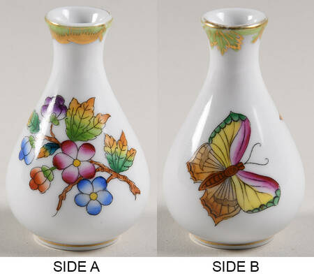 Queen Victoria (Green Border) 2" Bud Vase