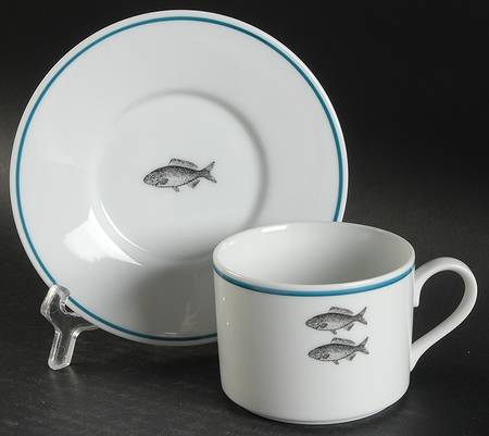 Fish Flat Cup & Saucer Set