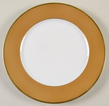 Color Block Gold Bronze Salad/Dessert Plate