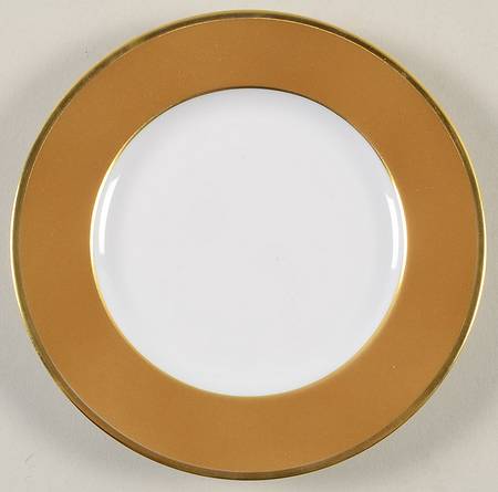 Color Block Gold Bronze Bread & Butter Plate