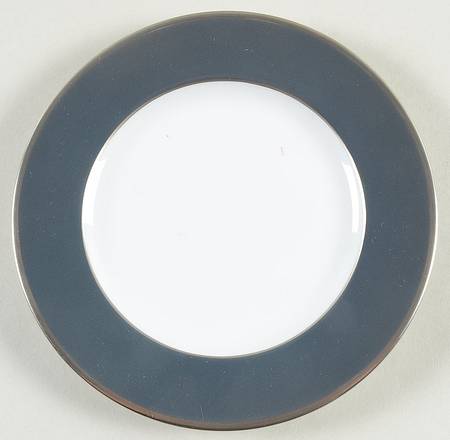 Color Block Platinum Grey Bread & Butter Plate