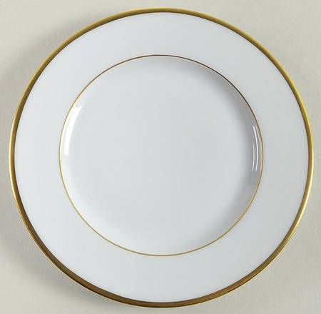 Color Block Gold White Bread & Butter Plate