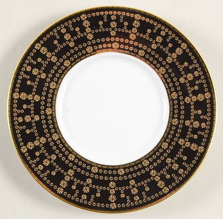Tiara Black Gold Bread & Butter Plate