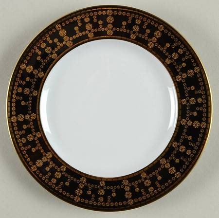 Tiara Black Gold Bread & Butter Plate